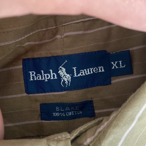 NEW Brown and Pink Patterned Ralph Lauren POLO Shirt Men's Long Sleeve Sz--- - Picture 5 of 6